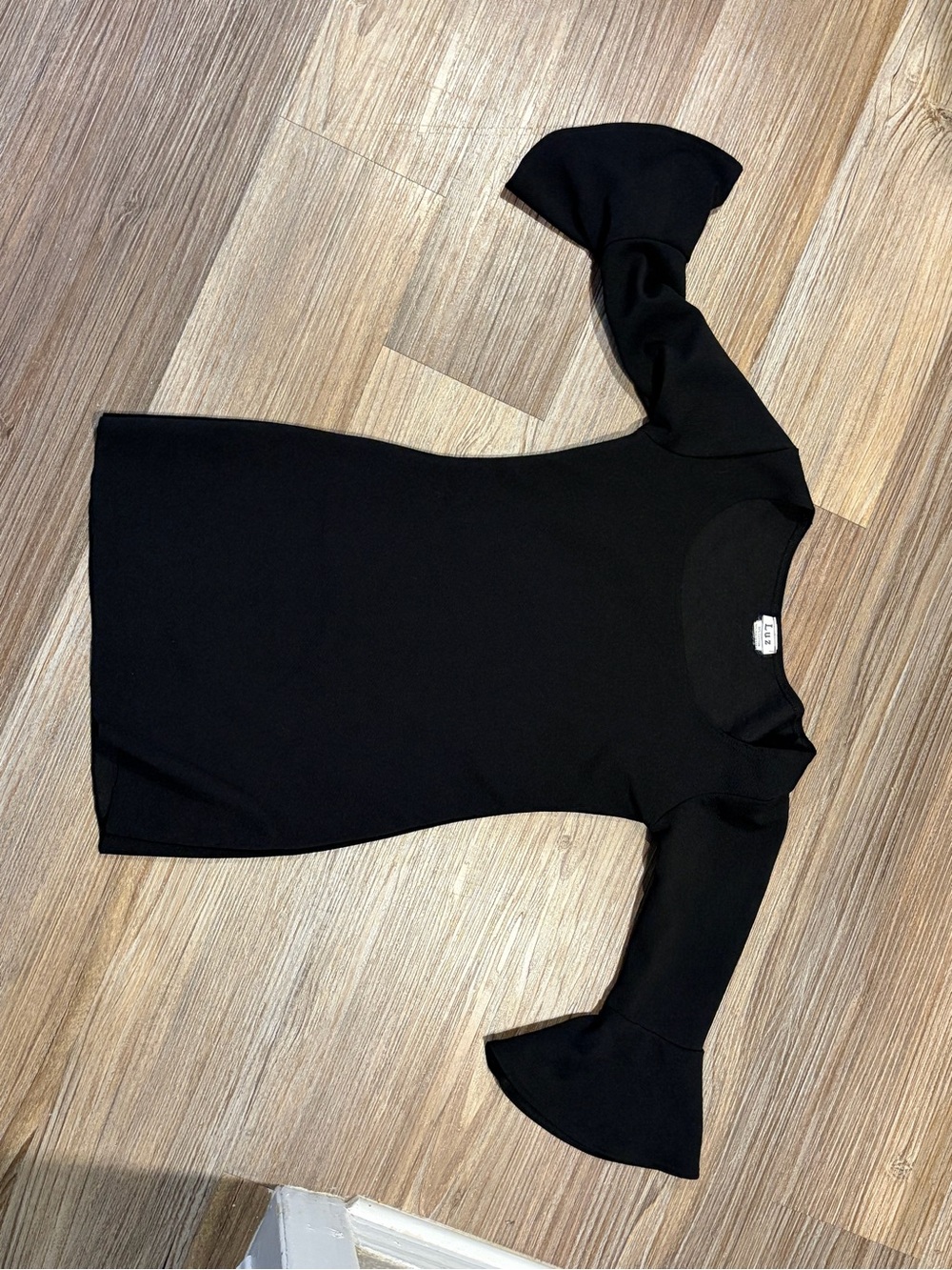 Black Girls' Formal Bell-Sleeve Dress
